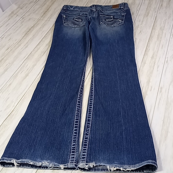 BKE Denim Culture Distressed Faded Bootcut Blue Jeans Size 29×35 - Picture 6 of 16
